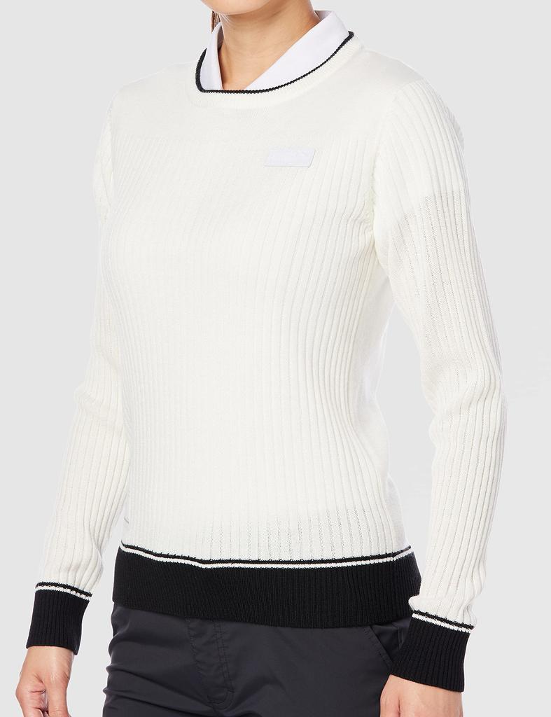 PUMA EGW W Crew Knit Size Bright White Women's Sweater, Golf, M, 930203,
