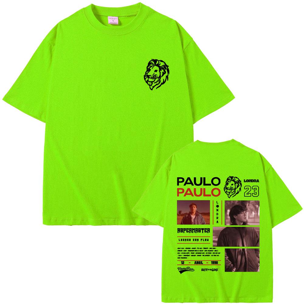 

Футболка с мерчем рэпера Пауло Лондры Homerun Мужская модная повседневная футболка оверсайз Мужская Женская Хип-хоп Винтажная футболка с круглым вырезом 4XL