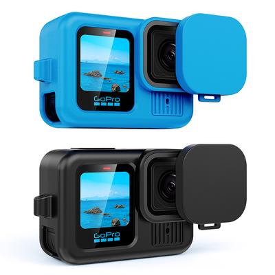 Étui en Silicone Anti-Chute pour GoPro 13 Étui de Protection Couvercle Anti-Poussière Ouvrable Cache de Port Cache d'Objectif pour Accessoires GoPro Hero13