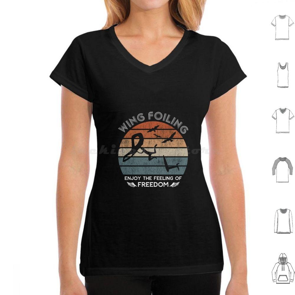 Wing Foiling Surfer Gifts T Shirt 6xl Cotton Cool Tee Wing Surf Watersports Sky Wing Wing Surf Wing Foiling Surfer Enjoy The