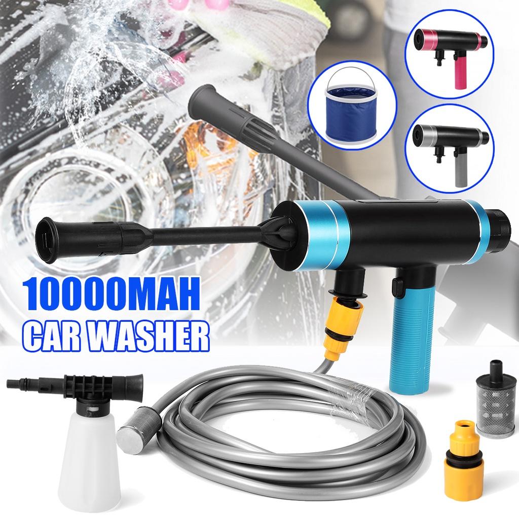 12.6V 10000mah Cordless Car Wash Guns 600W Washer Spray Nozzle High Pressure Cleaner For Auto Home Garden Cleaning Electric Car Washing