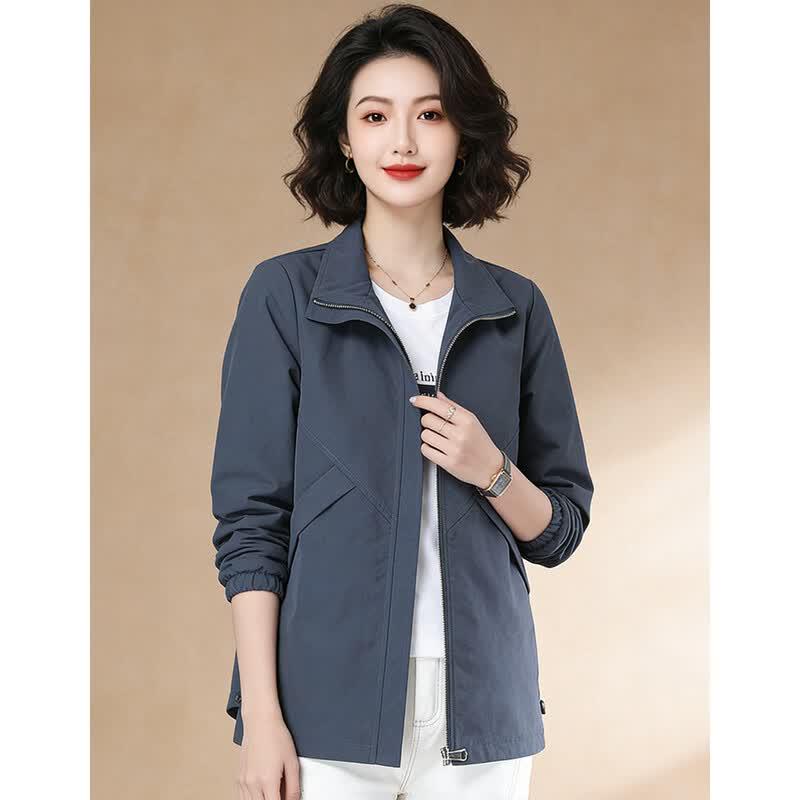 EST+II Women's Minimalist Lapel Loose-Fit Jacket