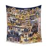 Zootopia Fubao Double-Sided Silk Wool Scarf - Women's Medium Square Shawl for Autumn/Winter Warmth