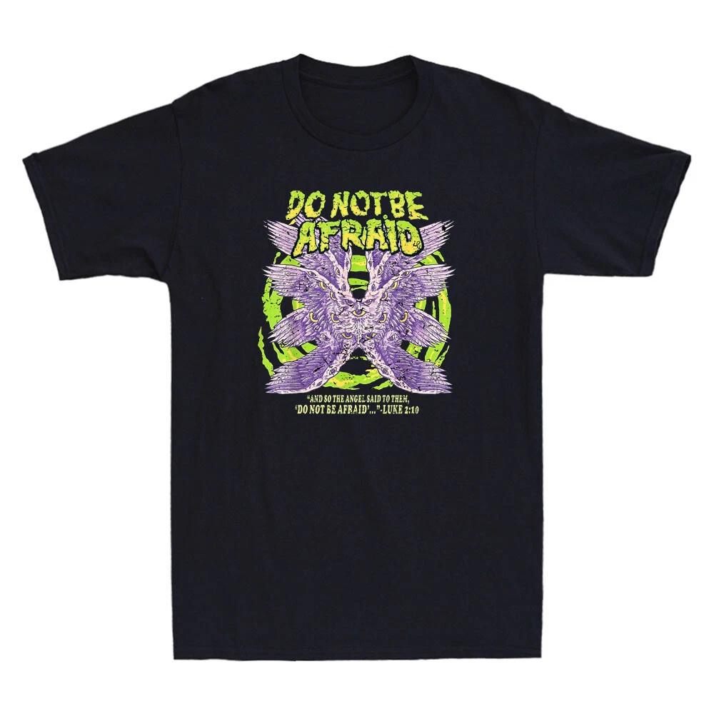 Do Not Be Afraid Realistic Angel Horror Master Graphic Vintage Men s T-Shirt Tee XL