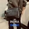 Acht Wildschwein INDRA Dickes Echtes Rindsleder Rechteckig Mittel Klappe Schultertasche (Schwarz b14, Braun b16) - Echte Lederschultertasche, Crossbody