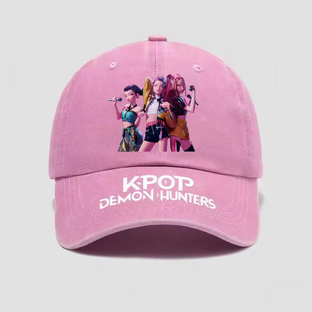 Demon Hunter Girls' Printed Baseball Cap, Retro Baseball Cap, Casual Cotton Sports Washed Cap