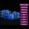 LED Gift Boxes 3 Pcs Christmas Decoration Cool White