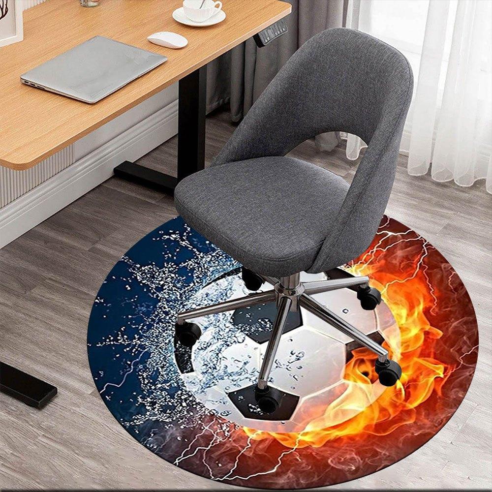

Flame & Water Soccer Ball - Unique Design for Sports EnthusiastsRound Non-Slip chair mat chair carpet for office Rugs for Office Decor Gift For Valent 80cm by 80cm