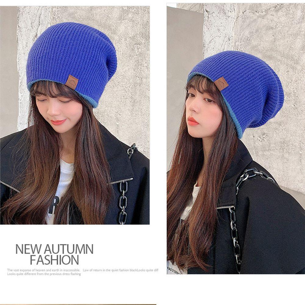 Loose Knitted Hat Beanie Women Cap 