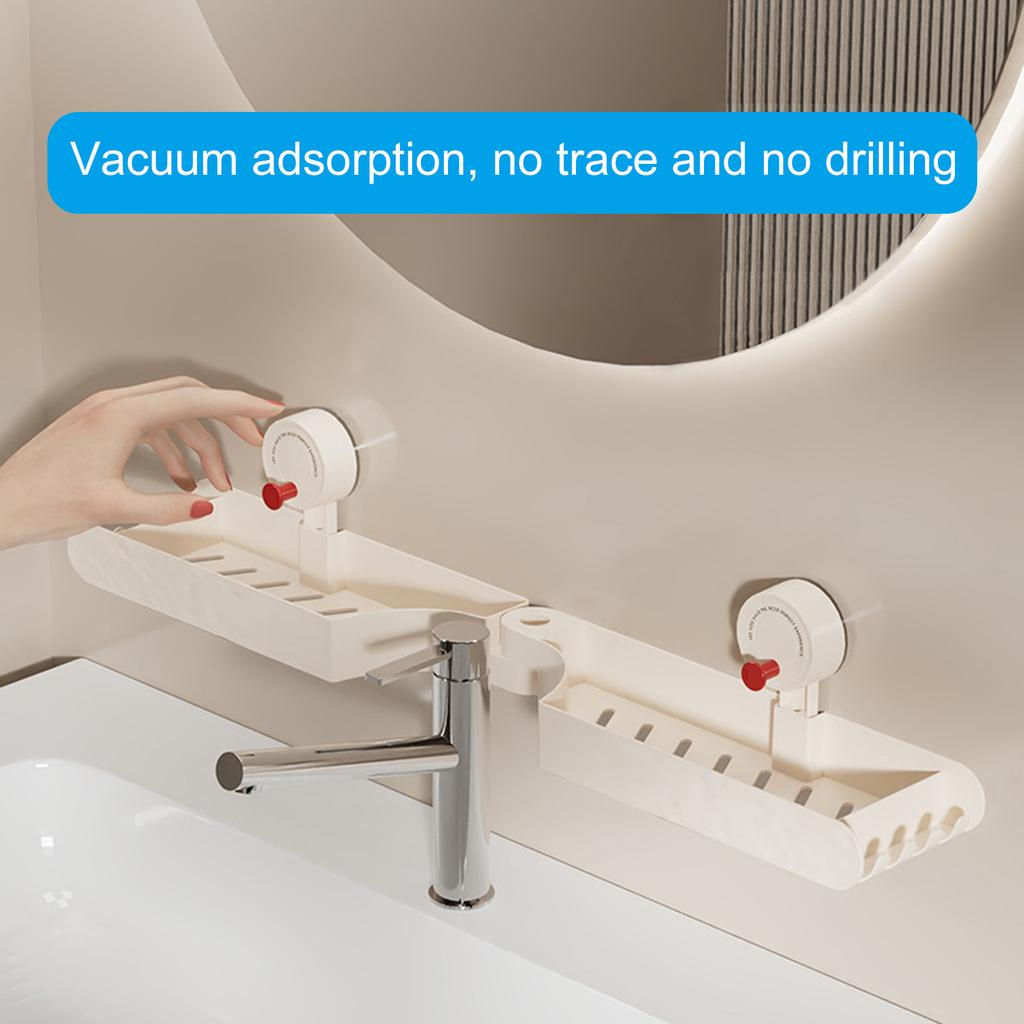 Multipurpose Suction Cup Shelf Easy Install & Not Drilling Versatile Suction Cup Organizers for Kitchen & Bathroom