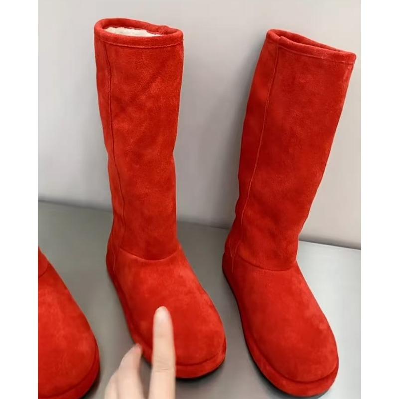 Edition~ Furry giant good-looking red boots