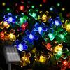 5M 20LED Solar String Lights Outdoor Waterproof 8 Mode Cherry Flower Light For Yard Garden Lawn Holiday Wedding Party Decoration