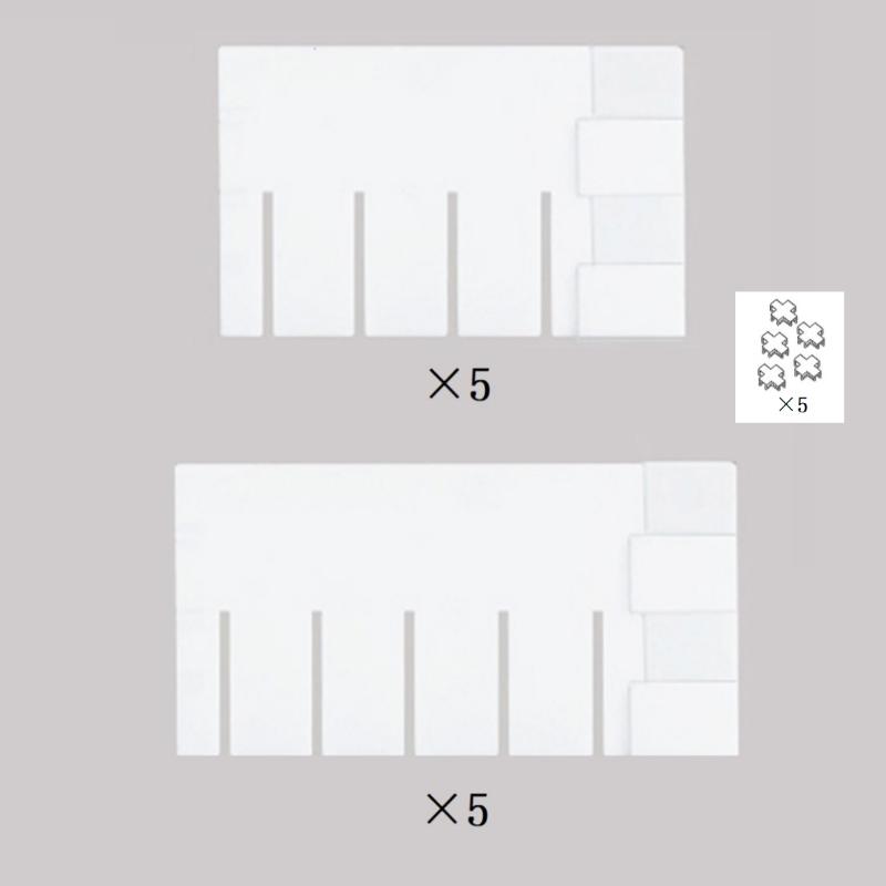 4/15Pcs Drawer Dividers With Fixed Buckles, DIY Adjustable Underwear Cosmetics Office Utensils Drawer Dividers