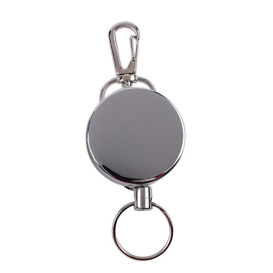 

Retractable Steel Wire Keychain Return Clip Key Ring Holder Camping Travel Tool
