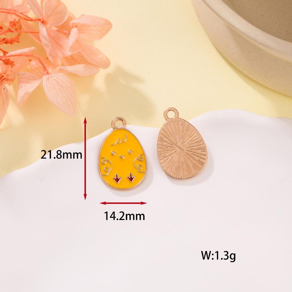 DIY Daisy Easter Egg Rabbit Carrot Butterfly Alloy Drip Oil Accessories
