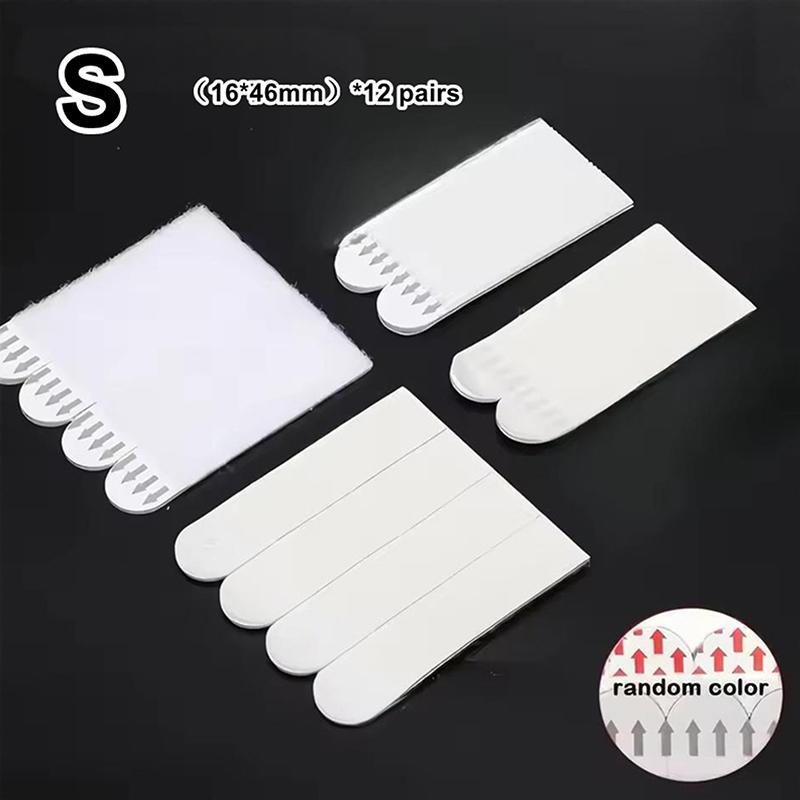 

12 Pairs Of Non Perforated Hooks In White, Detachable Design, Easy To Clean, Suitable For Sticking Posters, Office Decoration S