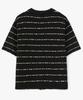 COFWI Miller Striped Knit Zip-Up Black