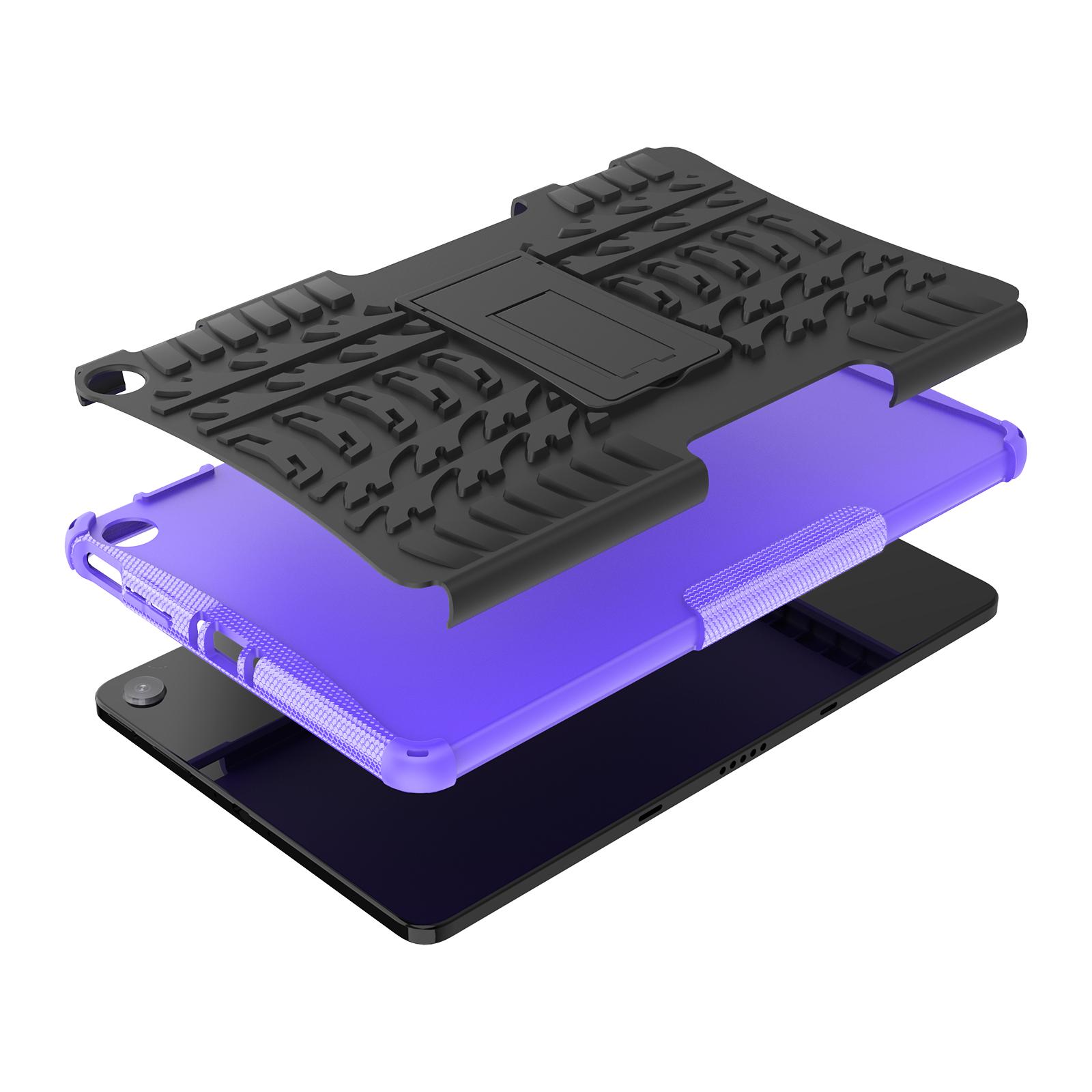 

Tablet Back Case for Amazon Fire Max 11,PC+TPU Dual Layer Protective Shell Kickstand Cover Purple