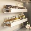 Wall Mounted Spice Rack Punch-free Kitchen Storage Shelf  for Kitchen Bathroom Storage