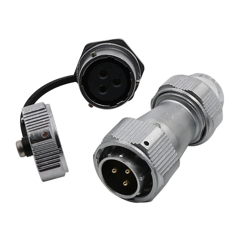 WEIPU WY24 TE+ZM Industrial M24 Waterproof 2Pin 3Pin 4Pin 9Pin 10Pin 12Pin 19PinAutomotive Electrical Connector Signal Adapter