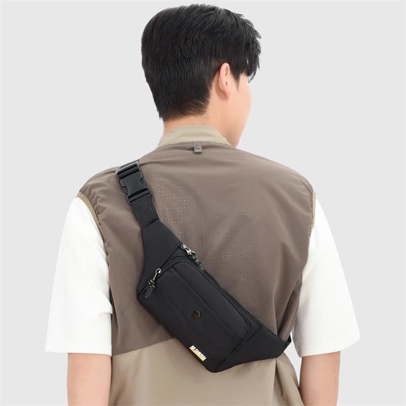 Men's Casual Sports Travel Waist Bag Lightweight Riding Chest Large Capacity Crossbody Bag  Phone Pocket