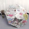 Sanrio Characters Pom Pom Purin Pochacco Durable Cartoon Folding Umbrella, Portable 3-Fold Compact Umbrella for Men and Women, Suitable for Travel or