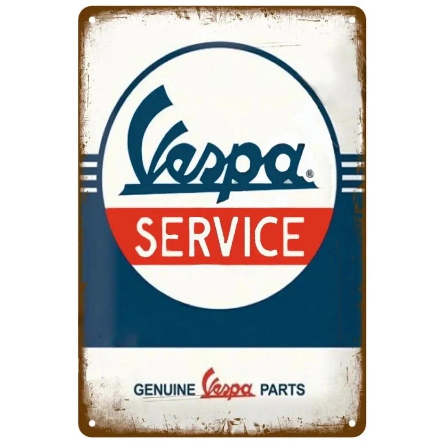 RETROVESPA Blechschilder für Vespa Motorräder, Vintage Wanddekoration, Eisenkunst Poster - Perfekte Dekoration für Zuhause, Café 20x30cm（7.8x11.8inch）