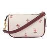 New COACH Leather Pochette, Shoulder Bag, Clutch Trumpets Women's White C2899-IMCAH