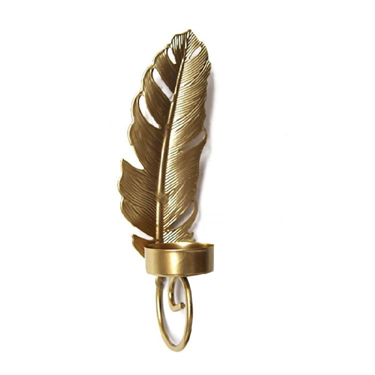 

Modern Metal Leaf Hangings Candle Holder Leaf Rack Pendant Wall Decoration Gift
