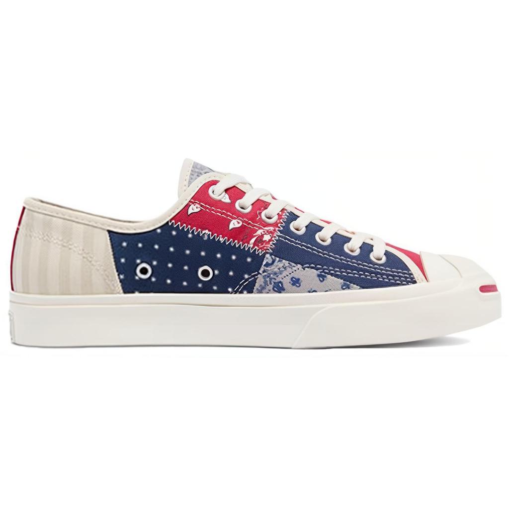 Converse Scarpe di Tela Basse Comode Versatili Jack Purcell Sneakers Unisex Rosso Bianco Blu 171725C