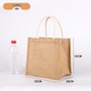 Sac fourre-tout en toile de jute: Sac de courses en jute peint à la main DIY, Lin polyvalent graffiti