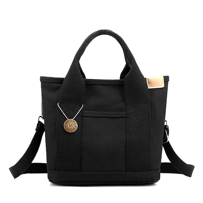 

[Lutesa] tote bag ladies canvas partition handbag shoulder bag eco bag independence large capacity lightweight commuting to school going out casual