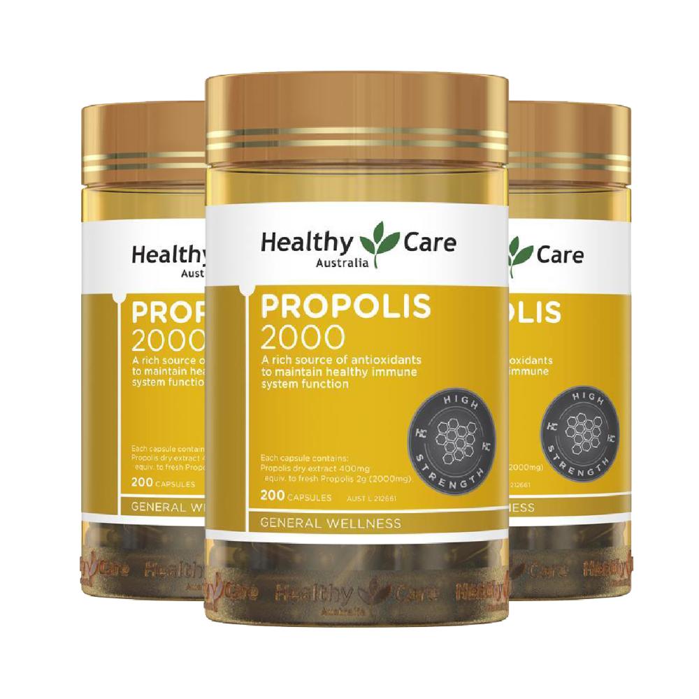 HEALTHYCARE PROPOLIS 2000mg 200CAP X3
