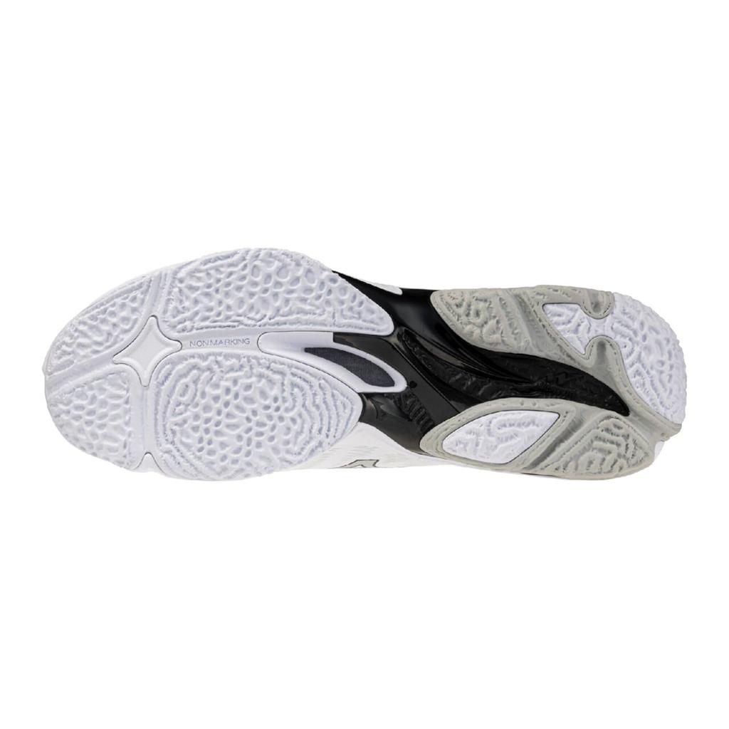Mizuno Wave Lightning Elite Volleyball Size 2E Shoes, White/Black, 24.0 cm,