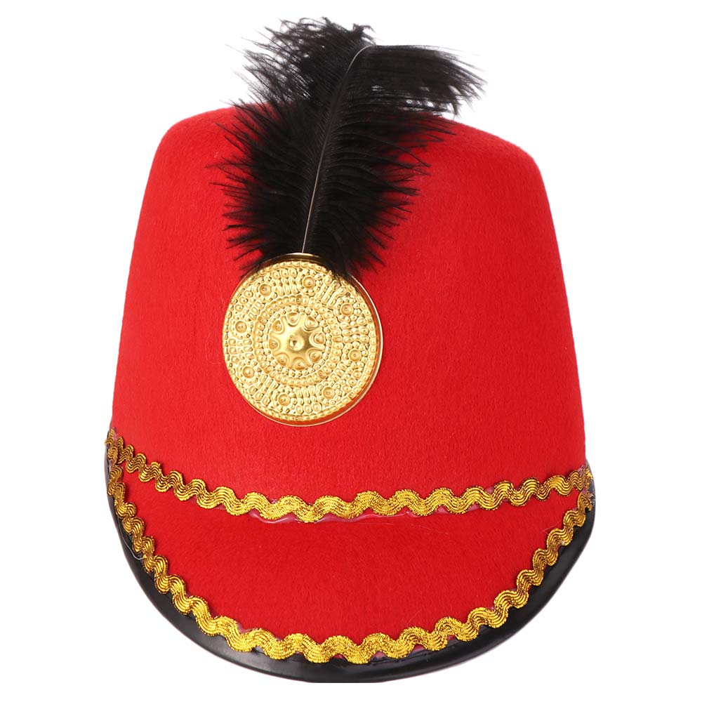 Dress Up Marching Band Hat Vintage Knight Sun Protection Uniform Hat With Parade Circus Ringmaster Drum Major Hat Halloween