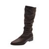 Pile Boots Women's Boots 2025 New Summer and Autumn Retro Boots But Knee High Boots Thin Boots Knight Boots