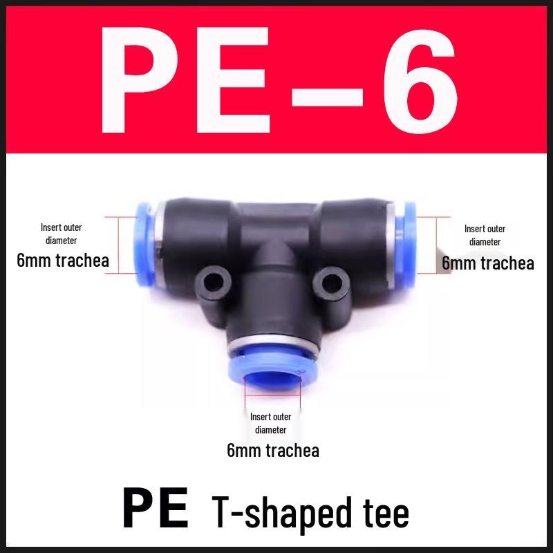 Fitinguri pneumatice cu conectare rapidă: Tub PU Aer Drept, PV Tip L, PE Tip T, PY Tip Y
