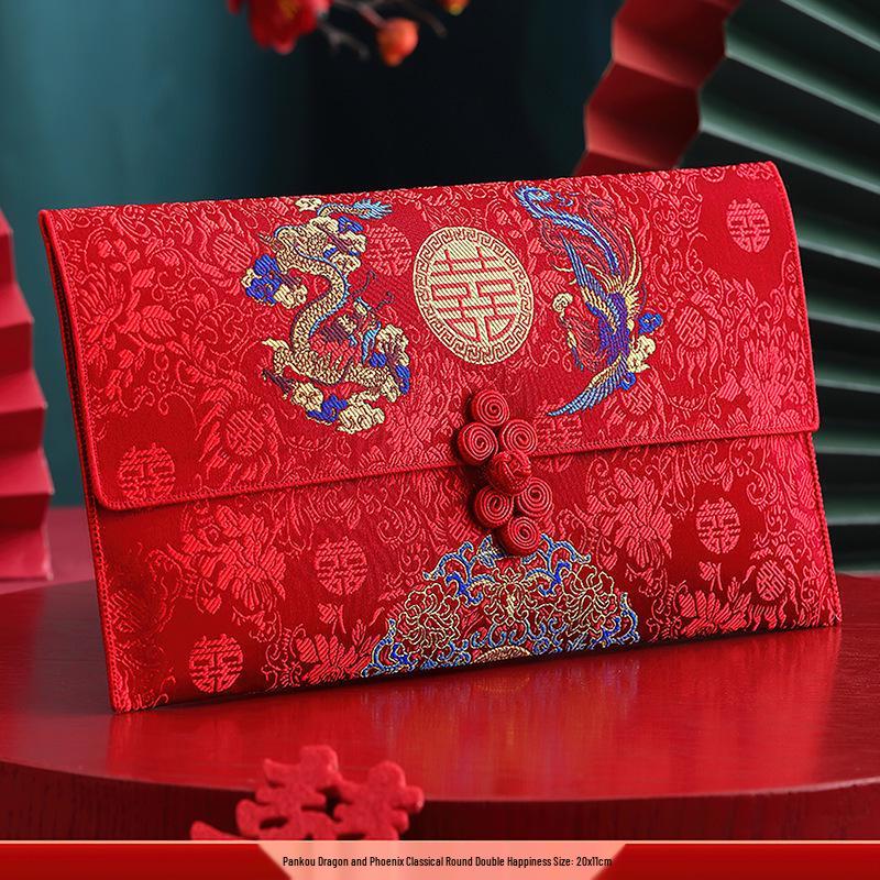 Yingyu Red Envelope Wedding Tea Gift Set: Large Double Happiness Design for Parents