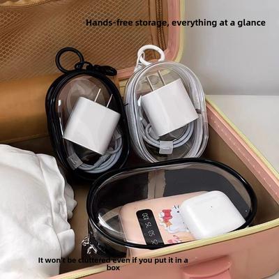 Caja de Almacenamiento de Auriculares Portátil de Viaje con Enrollador