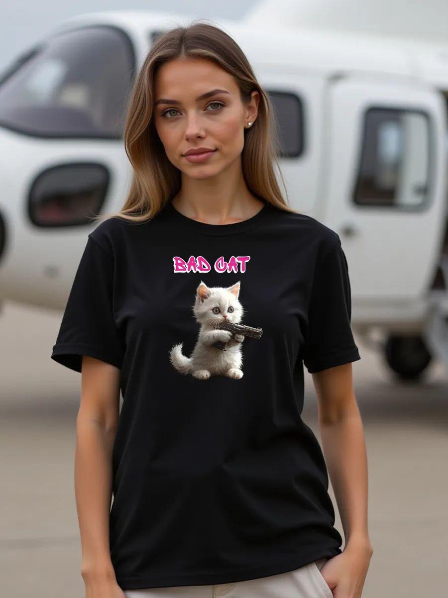 Fashionable long oversized printed T‑shirt 4XL