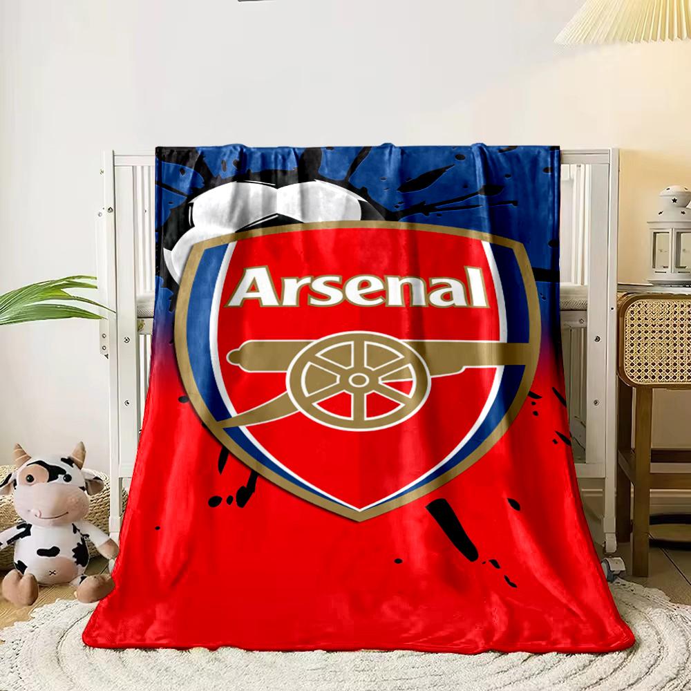 Arsenal Logo Designed Flannel blanket for bedroom, living room, sofa, and nap