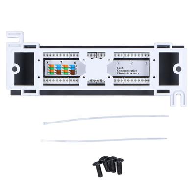 Patch Panel 8 Ports CAT6 Network Cable Rackmount 568AB RJ45 Accessory for Installation