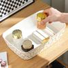 Transparent Sample Display Tray Box Rectangle Square Snack Serving Tray Case  Living Room