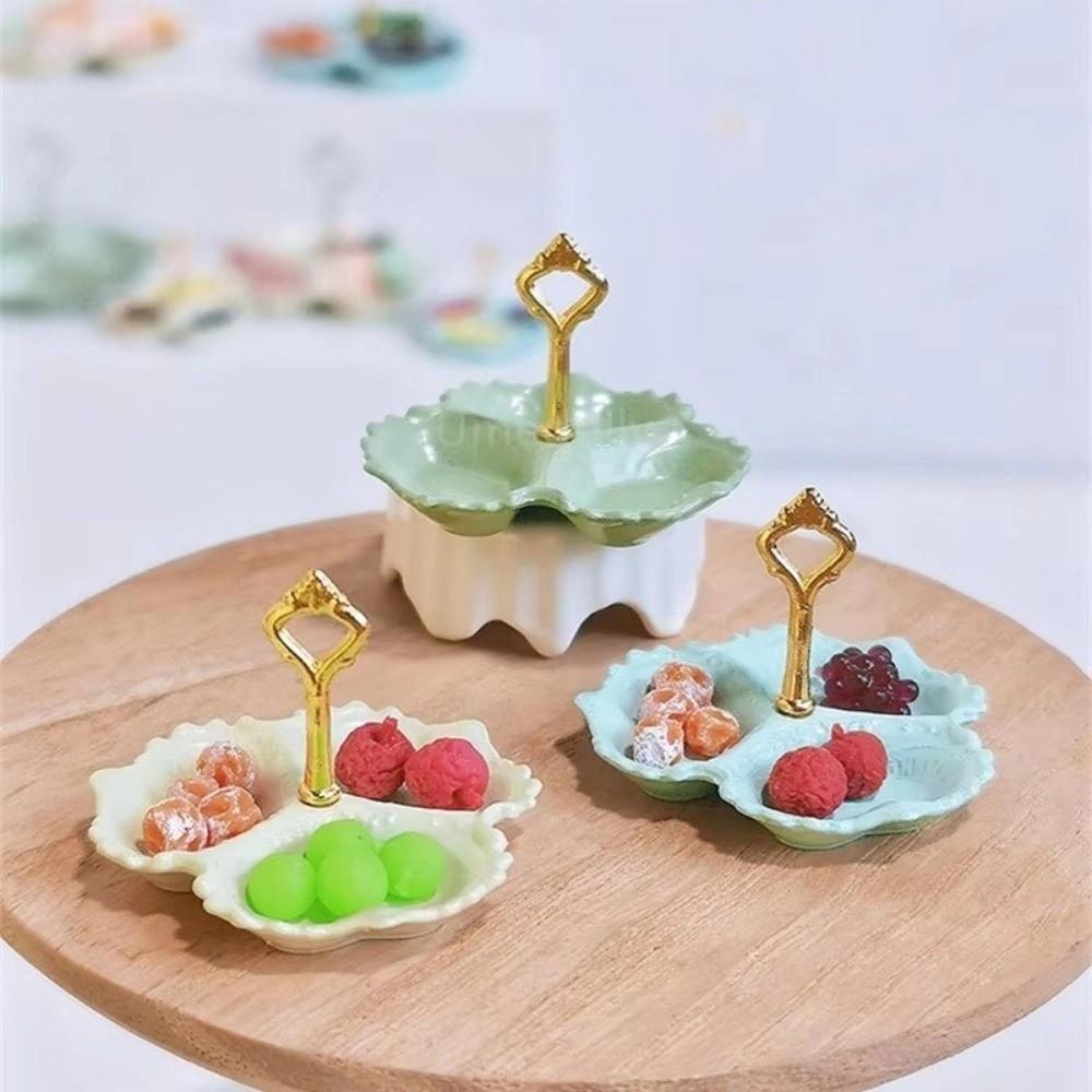 Mini Dollhouse Pastry Plate Miniature Doll Accessories New Biscuit Dish  For Girl Toy