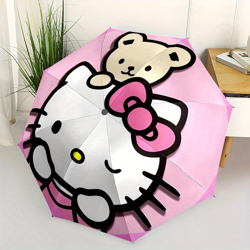 1pc Hello Kitty Automatic Cute Umbrella 8-Bone Design Compact Gear for Outdoor Travel, Perfect Gift for Friends or Family Yy280828110