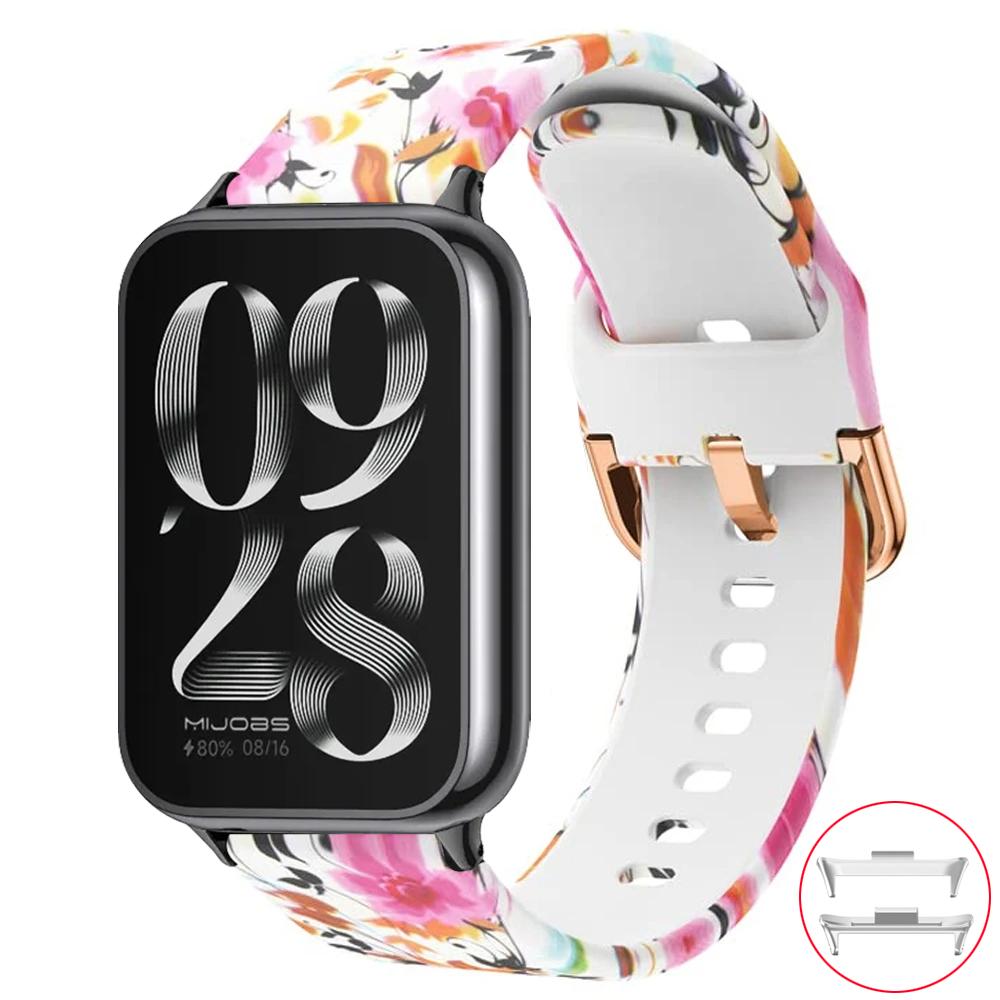 Druckarmband für Xiaomi Mi Band 8 9 Pro MiBand 8 Ersatz Silikon Smartwatch-Armband Armband correa Redmi watch 4 5 6 Armband