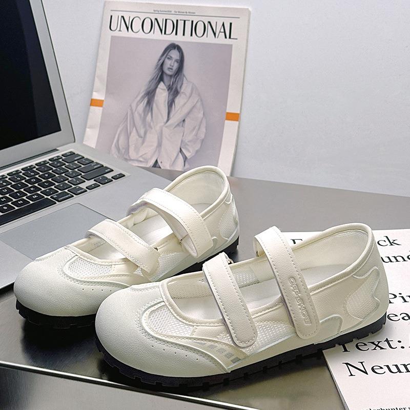 

3 Spring and summer retro niche Mary Jane single shoes women s new sweet casual soft-soled comfortable flat shoes 35 бежевый