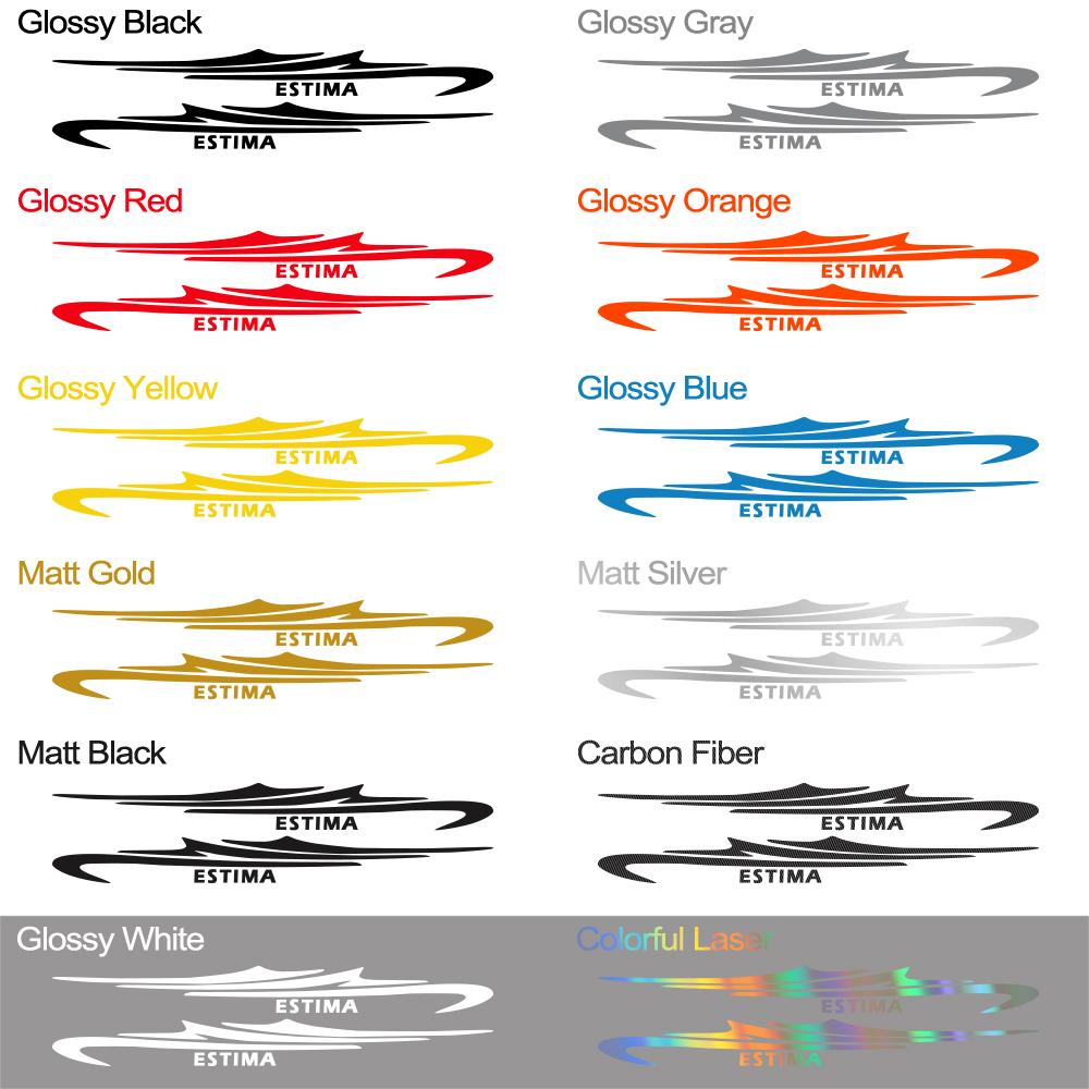 Car Side Stickers For Toyota Estima Tarago XR30 XR40 XR50 Tuning Auto Accessories Motorcycle Sport Styling Vinyl Decor