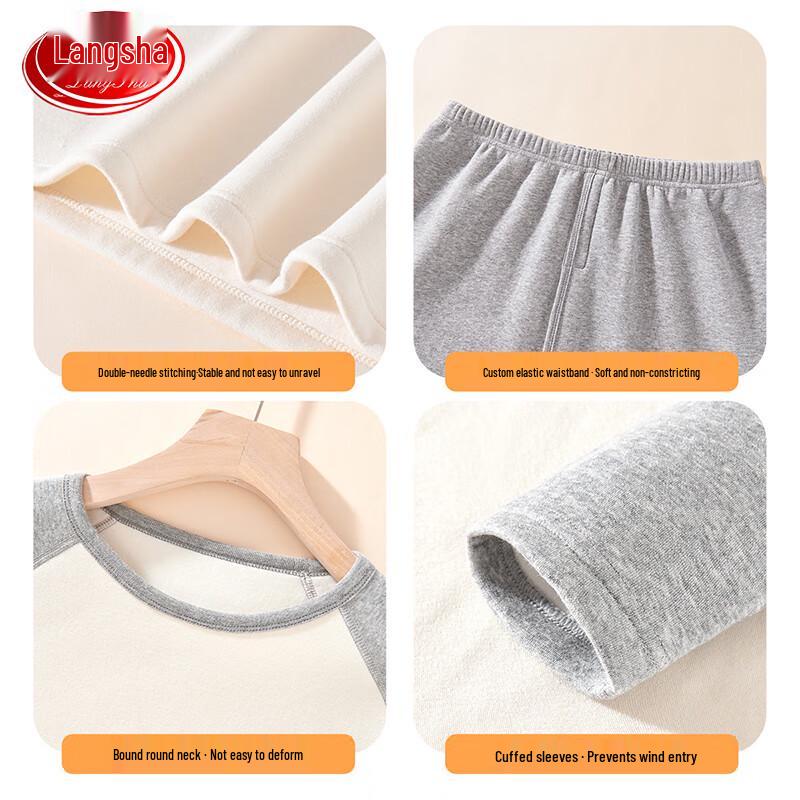 LANGSHA Boys' Plus Size Thermal Underwear Set