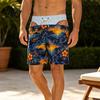 Regalo Scherzo Festivo per Uomini Pantaloncini a Fondo Hairy Grande, a Strisce da Spiaggia con Bandiera USA, Mutande Scherzose per Addio al Celibato, Costumi da Bagno Divertenti Estivi